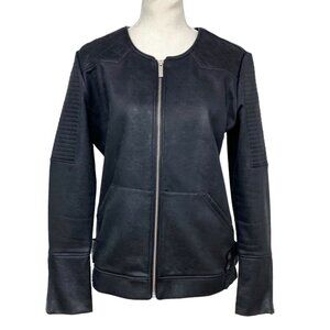 SPORT THE KOOPLES WOMEN'S QUILTED ZIP FRONT MOTO JACKET - L